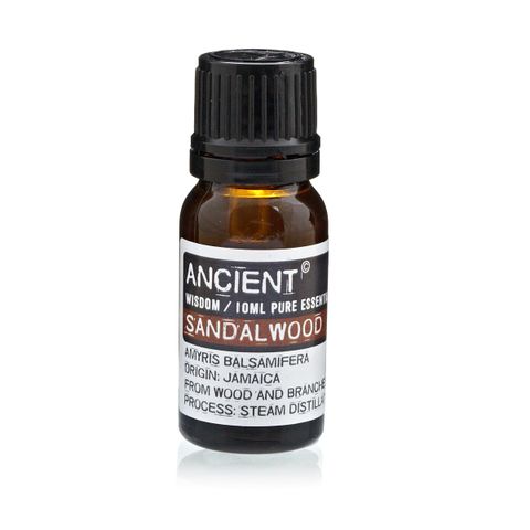 Sandalwood Essential Oil (Amyris balsamifera) – 10ml | Grounding, Skin-Soothing & Stress-Relieving