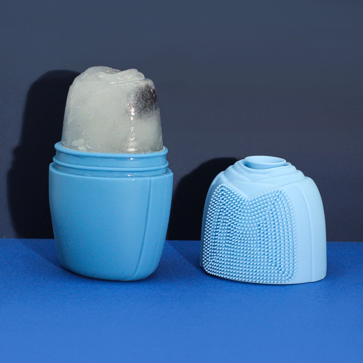 Silicone Ice Face Roller – Blue | 3-in-1 Cold Therapy & Skincare Tool