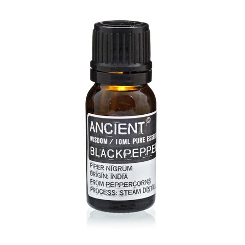 Black Pepper Essential Oil (Piper nigrum) – 10ml | Spicy, Warm & Circulatory Support