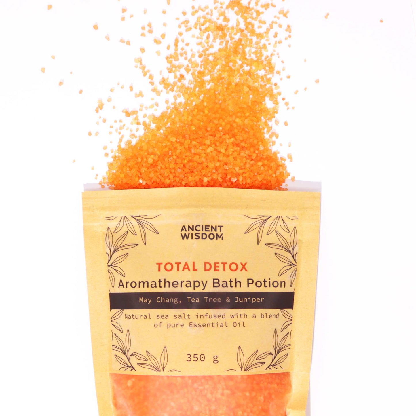 Total Detox Aromatherapy Bath Potion – 350g | May Chang, Tea Tree & Juniper Essential Oils with Natural Sea Salt