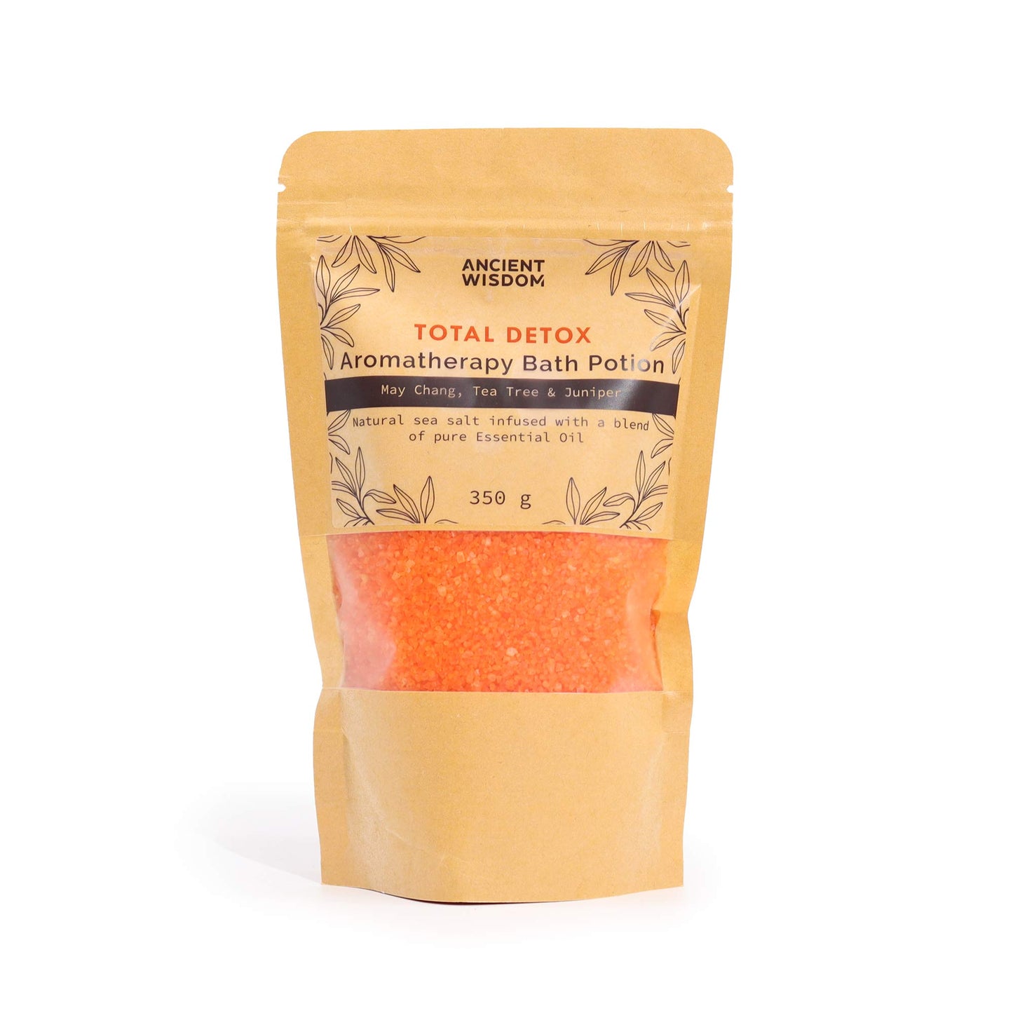 Total Detox Aromatherapy Bath Potion – 350g | May Chang, Tea Tree & Juniper Essential Oils with Natural Sea Salt