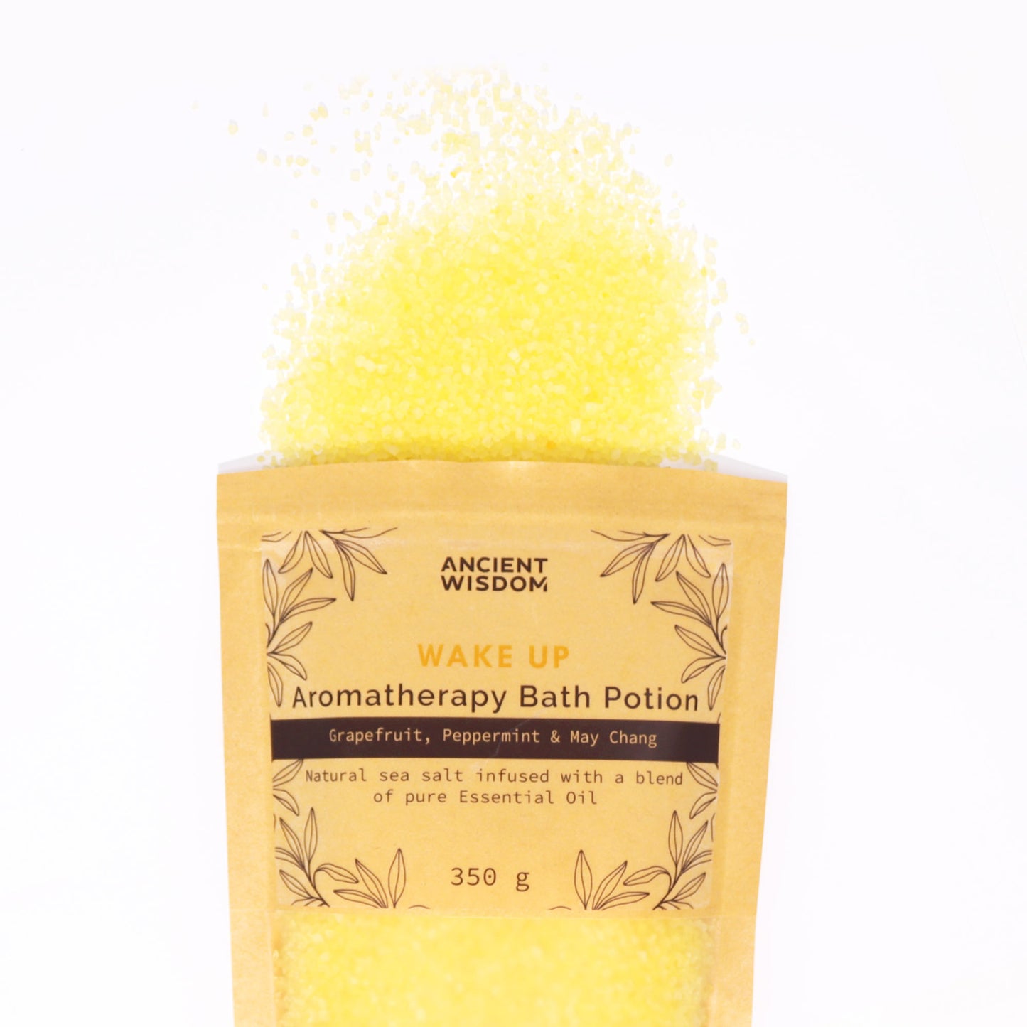 Wake Up Aromatherapy Bath Potion – 350g | Grapefruit, Peppermint & May Chang Essential Oils in Natural Sea Salt