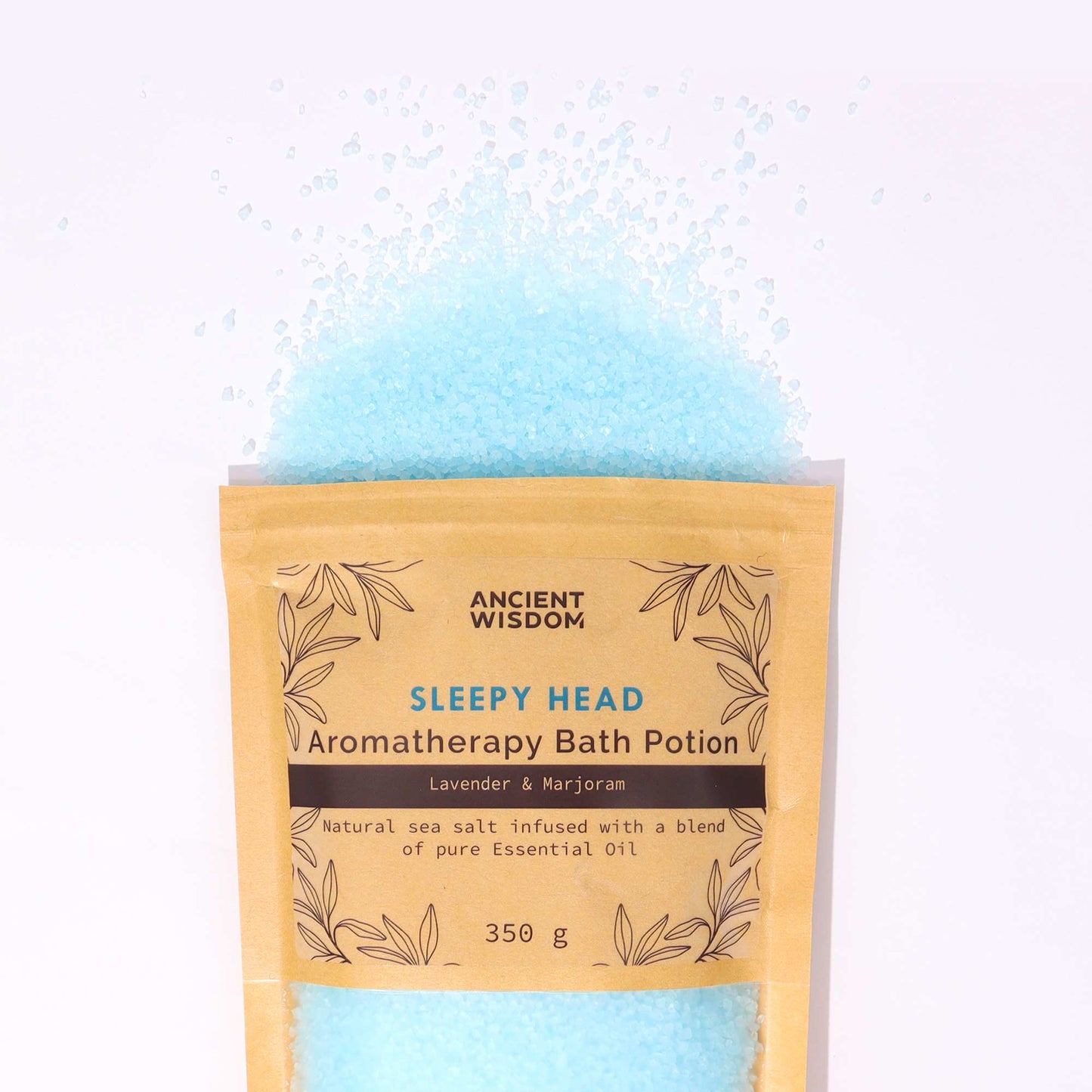 Sleepy Head Aromatherapy Bath Potion – 350g | Lavender & Marjoram Essential Oils in Natural Sea Salt