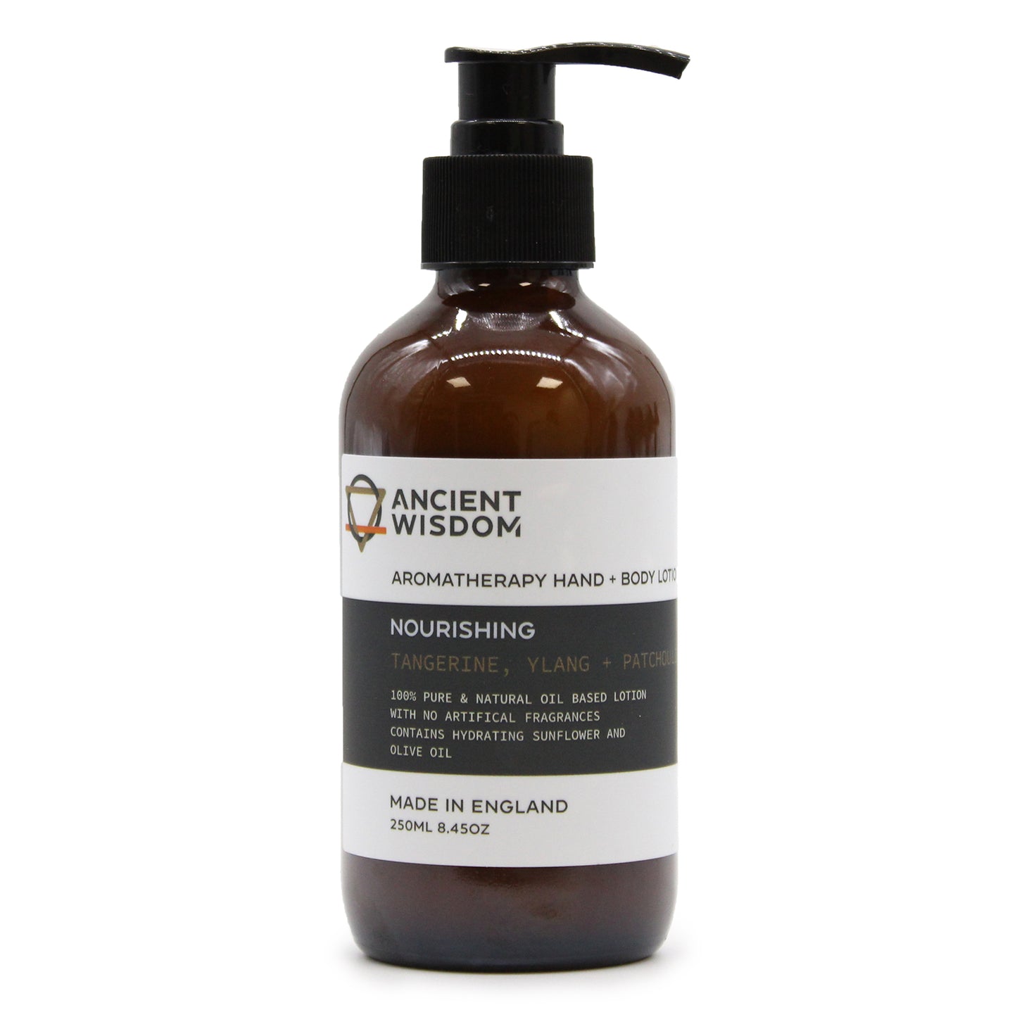 Nourishing Aromatherapy Hand & Body Lotion – 250ml | Tangerine, Ylang Ylang & Patchouli