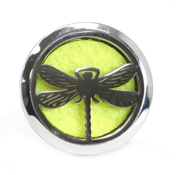 Car Essential Oil Diffuser Kit – Dragonfly | Stainless Steel Vent Clip with Reusable Felt Pads