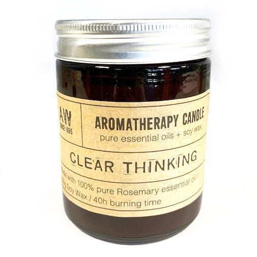 Clear Thinking Aromatherapy Candle – 450g | Soy Wax with Rosemary Essential Oil