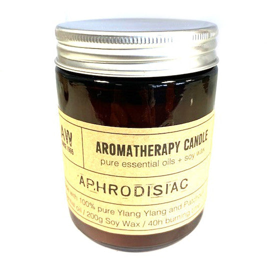 Aphrodisiac Aromatherapy Candle – 450g | Soy Wax with Ylang Ylang & Patchouli Essential Oils