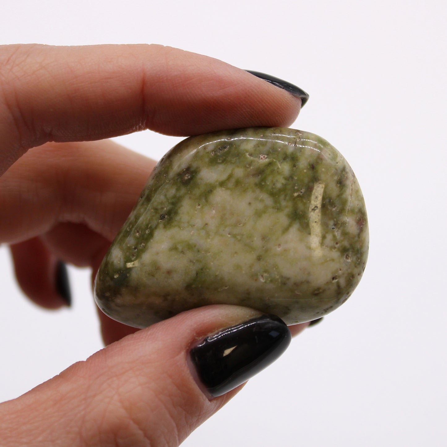 Snowflake Epidote African Tumble Stones – Large | 6-Pack