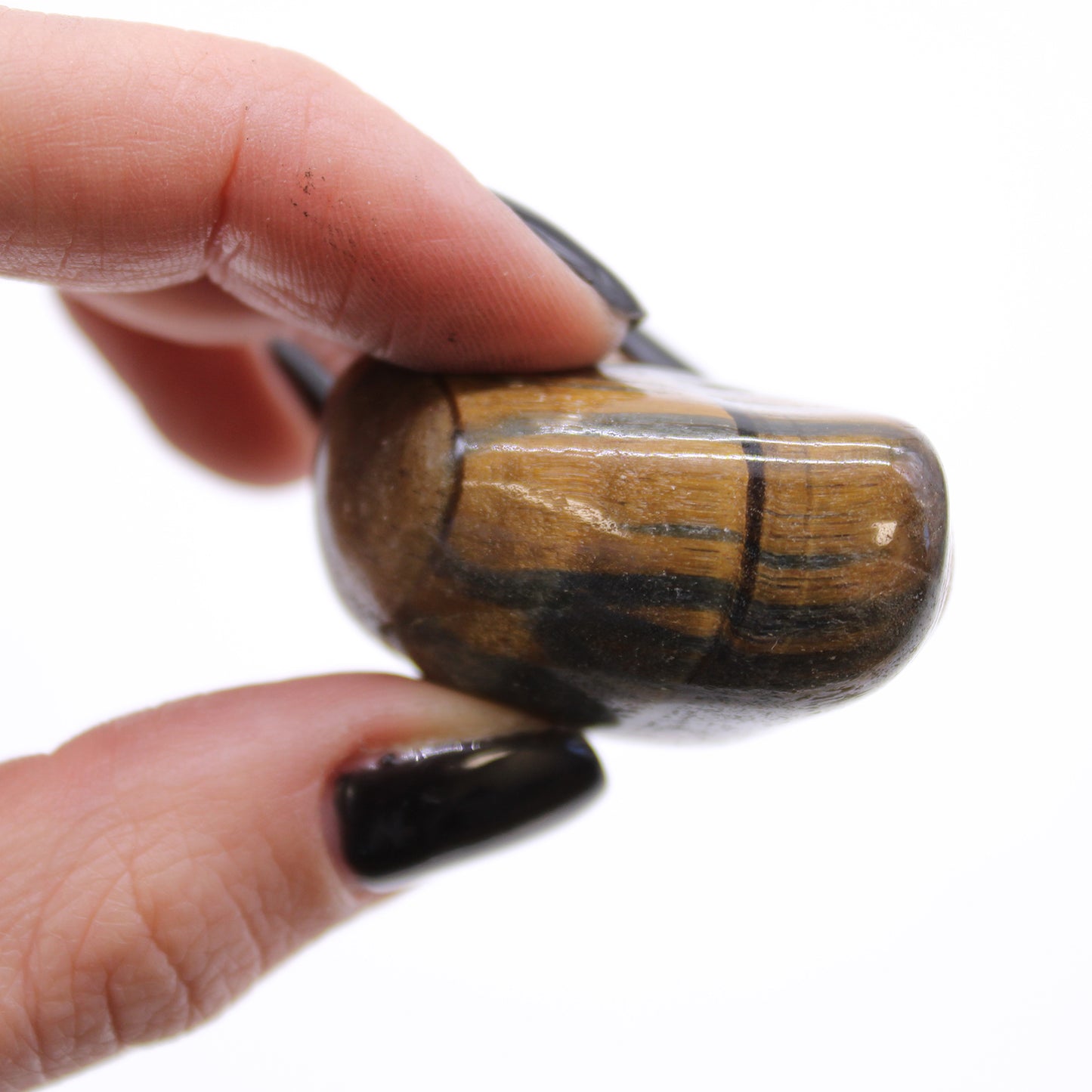 Variegated Tiger's Eye African Tumble Stones – Medium | 12-Pack