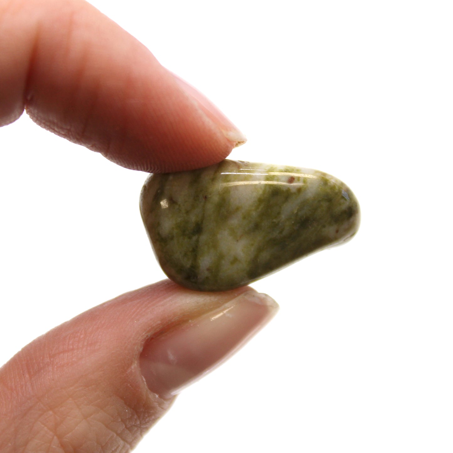 Snowflake Epidote African Tumble Stones – Small | 24-Pack