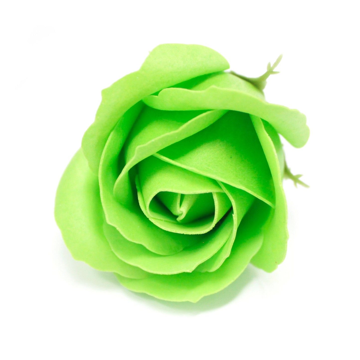 Craft Soap Flowers – Medium Green Roses | Pack of 10