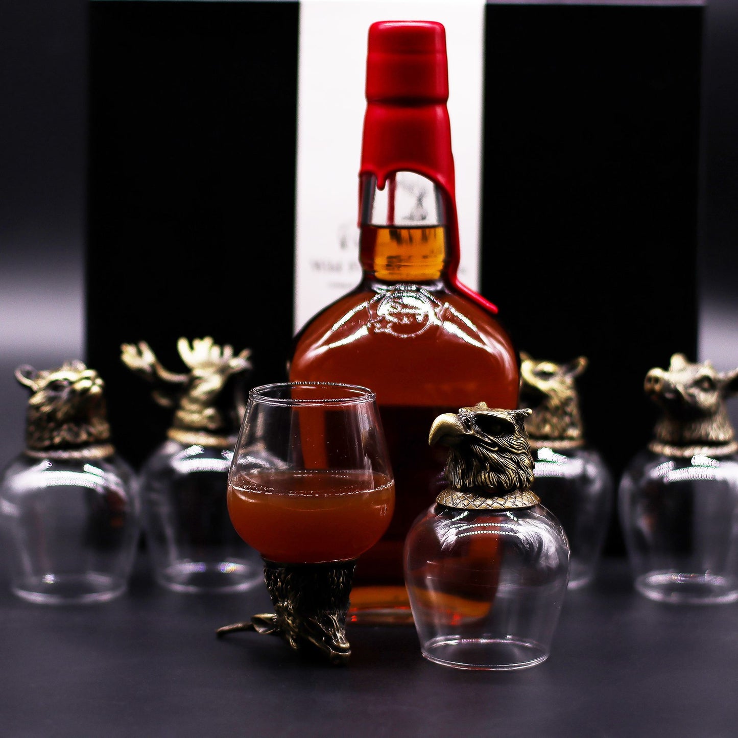 Wild Forest Creatures Bottom Up Glasses – 100ml x Set of 6 | Antique Bronze