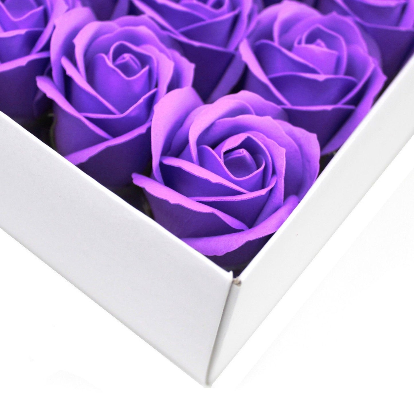 Craft Soap Flowers – Medium Lavender Roses | Pack of 10