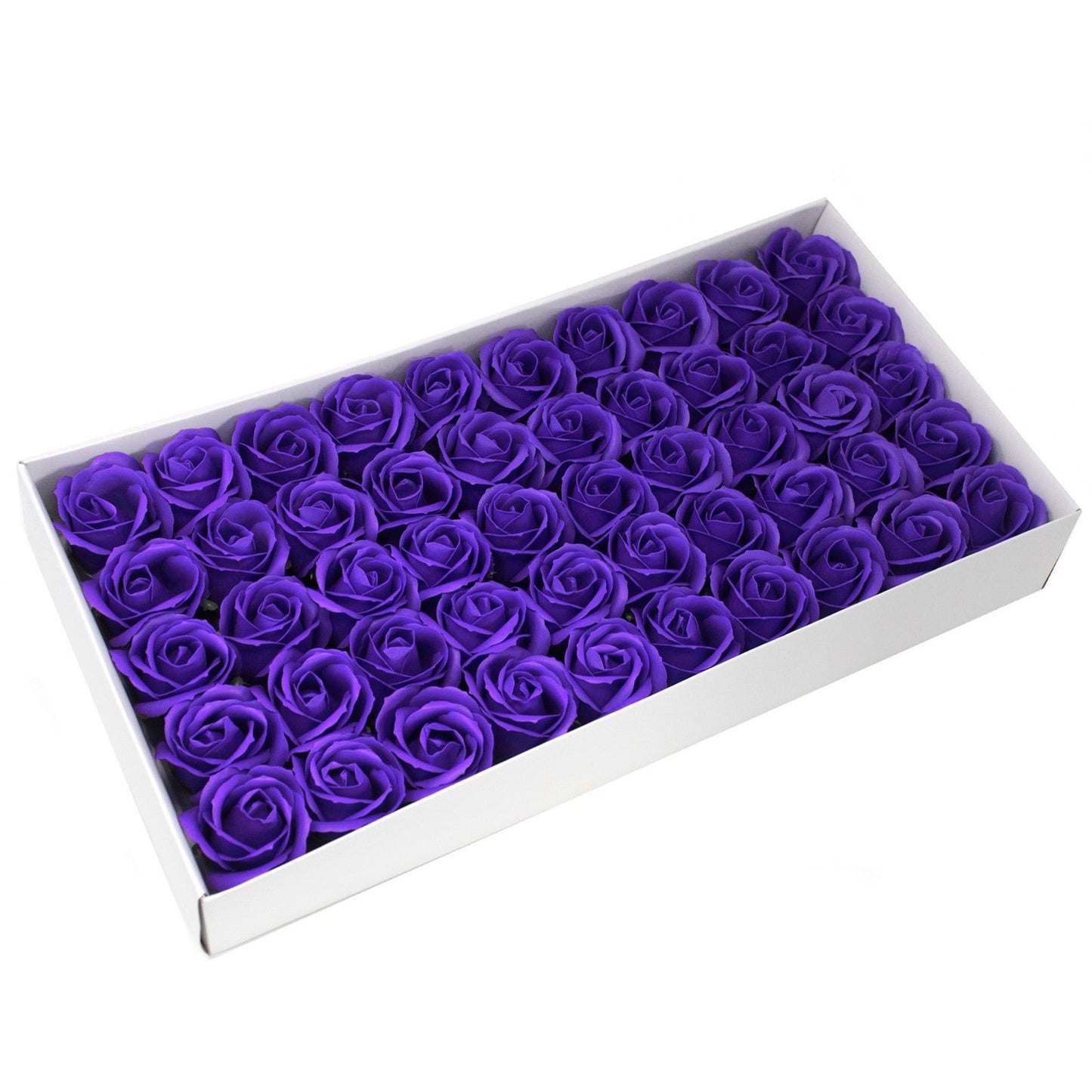 Craft Soap Flowers – Medium Violet Roses | Pack of 10
