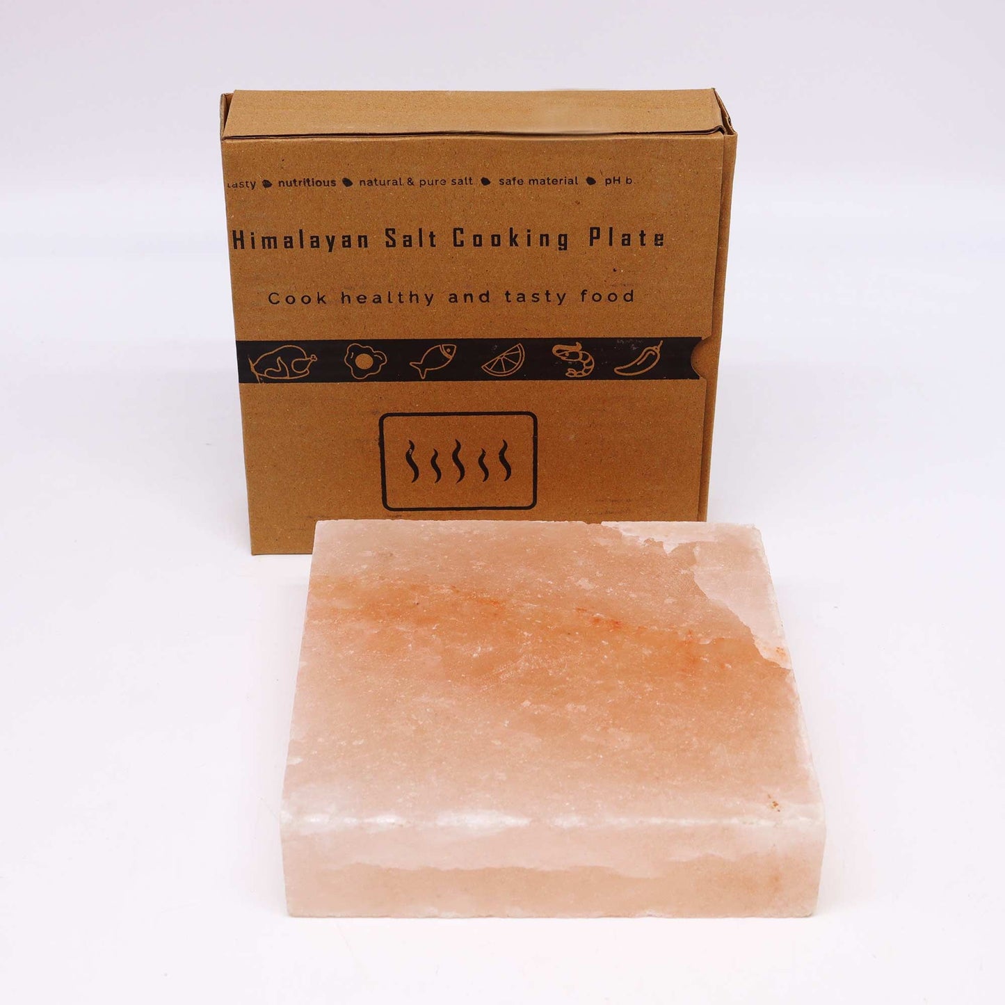 Himalayan Salt Cooking & Serving Plate – Square | Naturally Antibacterial