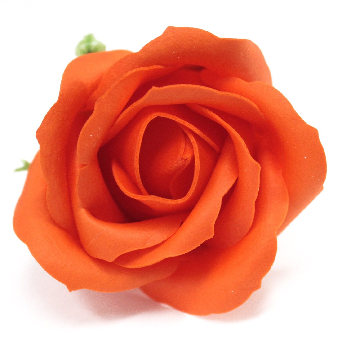 Craft Soap Flowers – Medium Sunset Orange Roses | Pack of 10