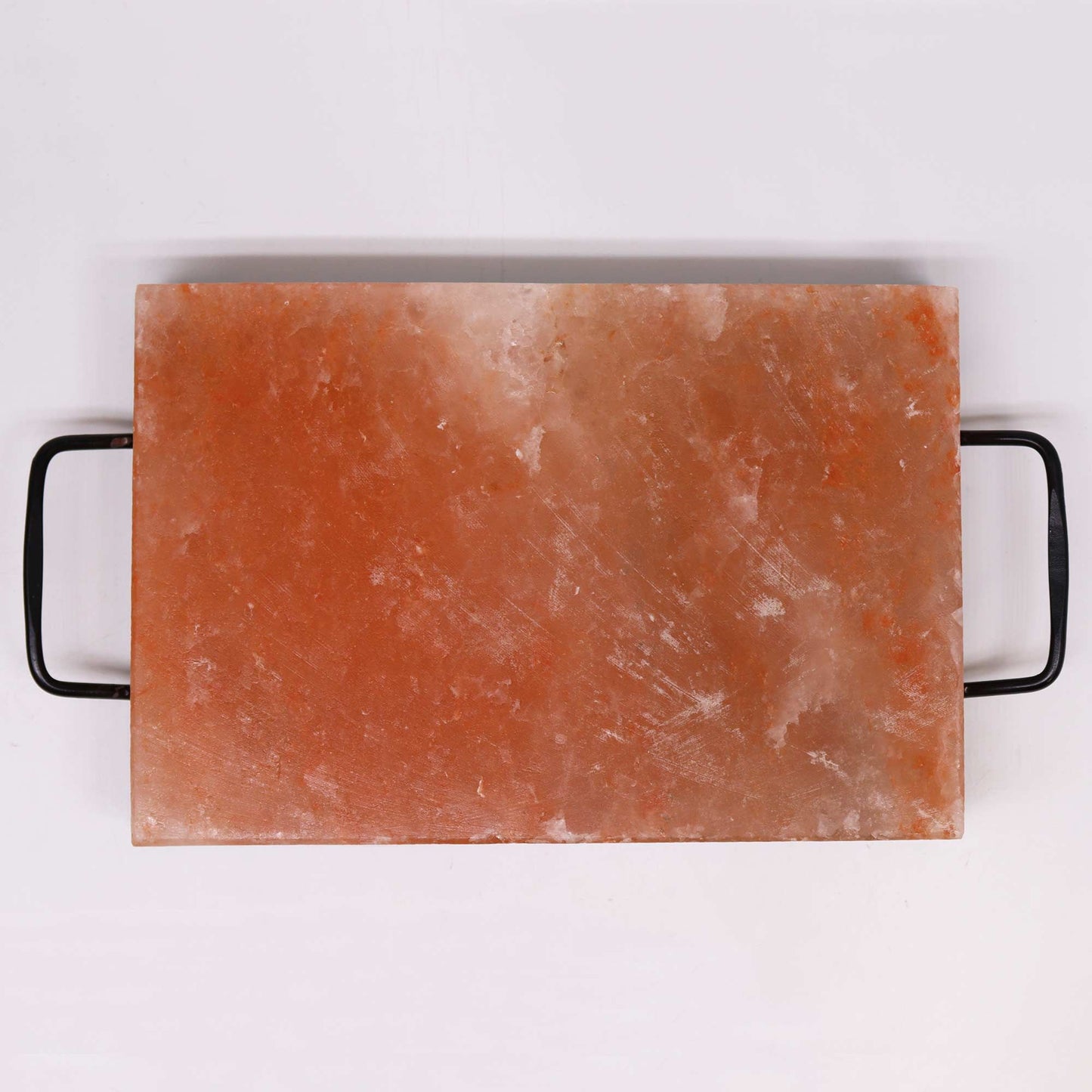 Himalayan Salt & Metal Cooking Plate – Handles | Naturally Antibacterial