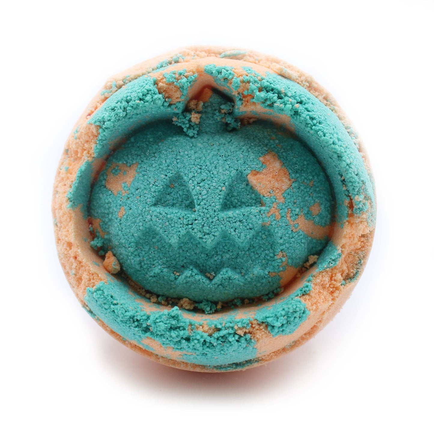 Halloween Bath Bomb – Blue & Orange Carved Pumpkin | Fennel & Orange Fragrance