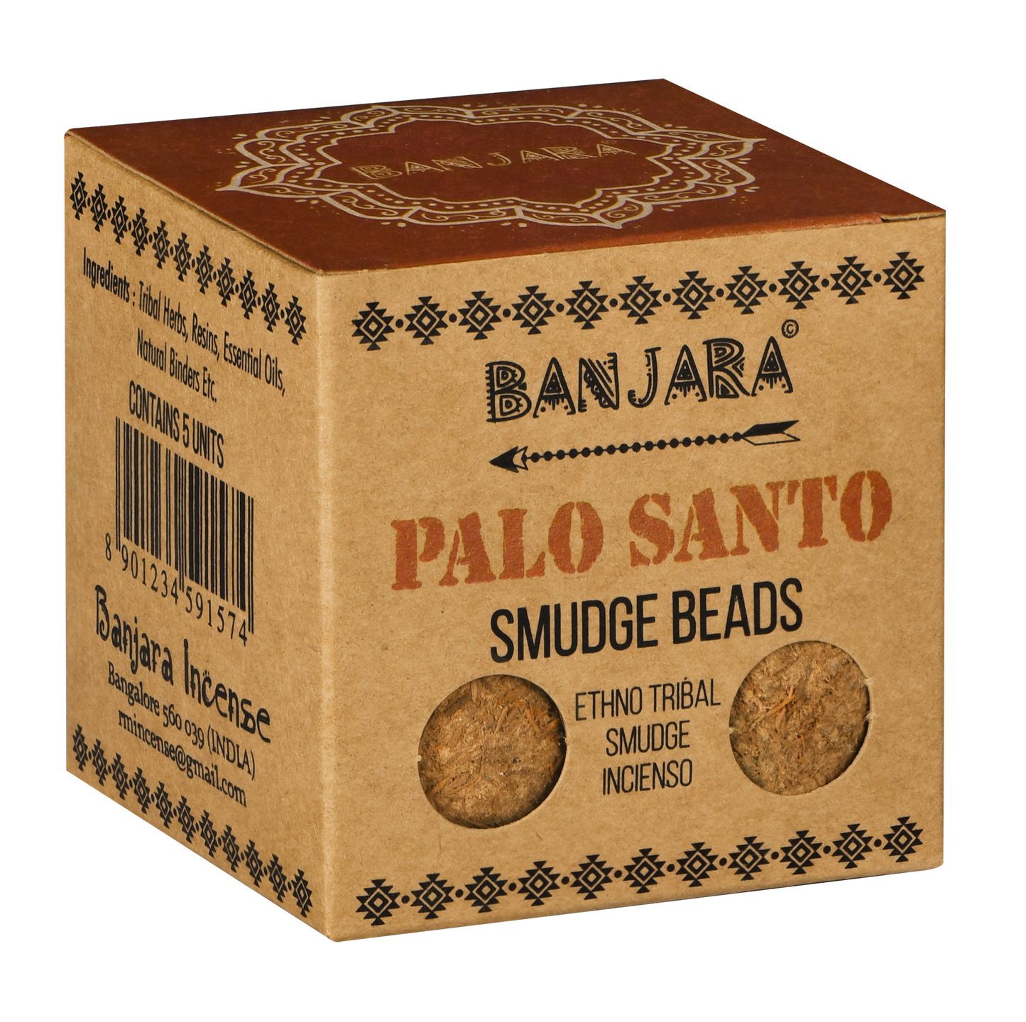 Banjara Smudge Beads with Holder – Palo Santo | Herbal Cleansing Rituals