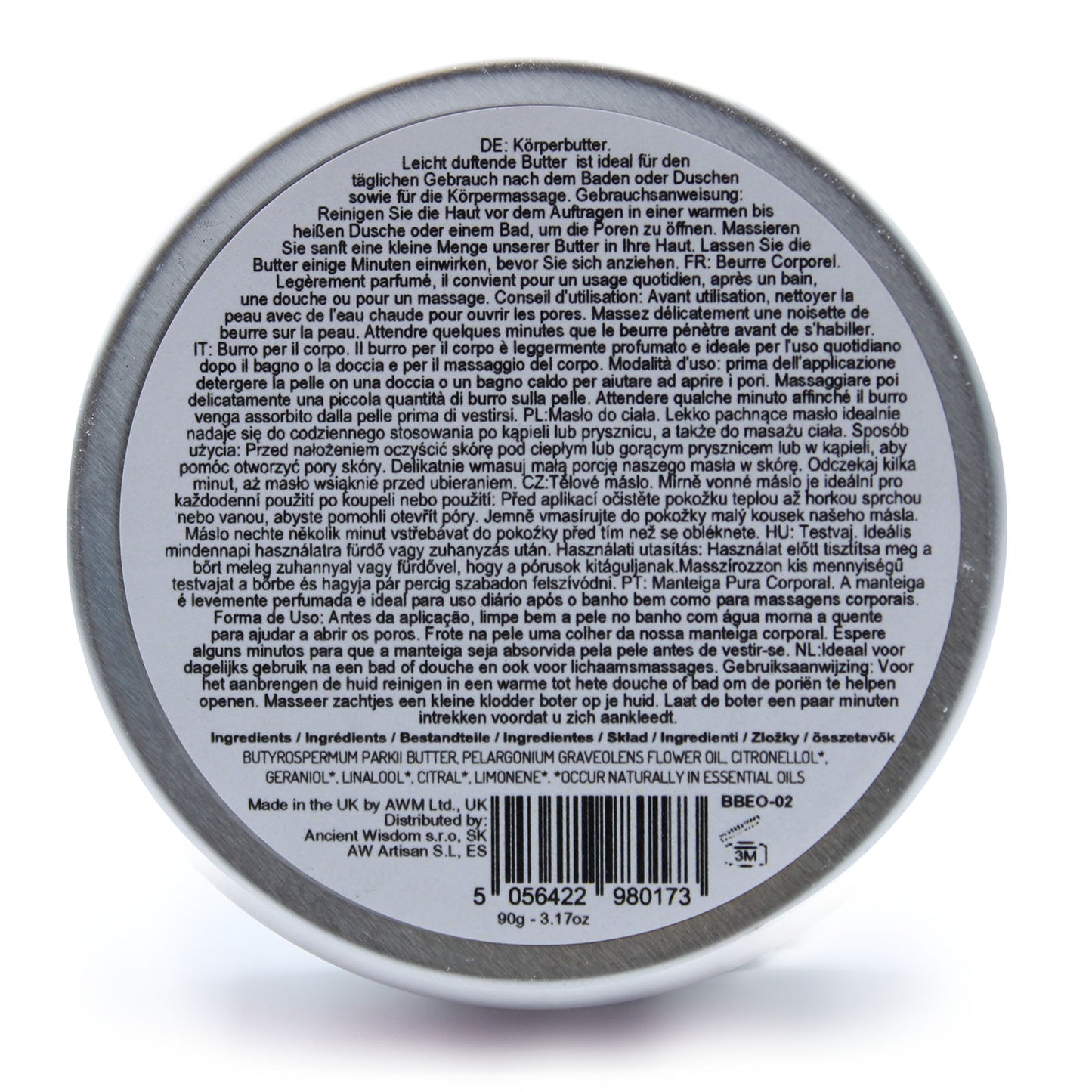 Shea Body Butter with Geranium Essential Oil – 90g | Balancing, Soothing & Moisturising
