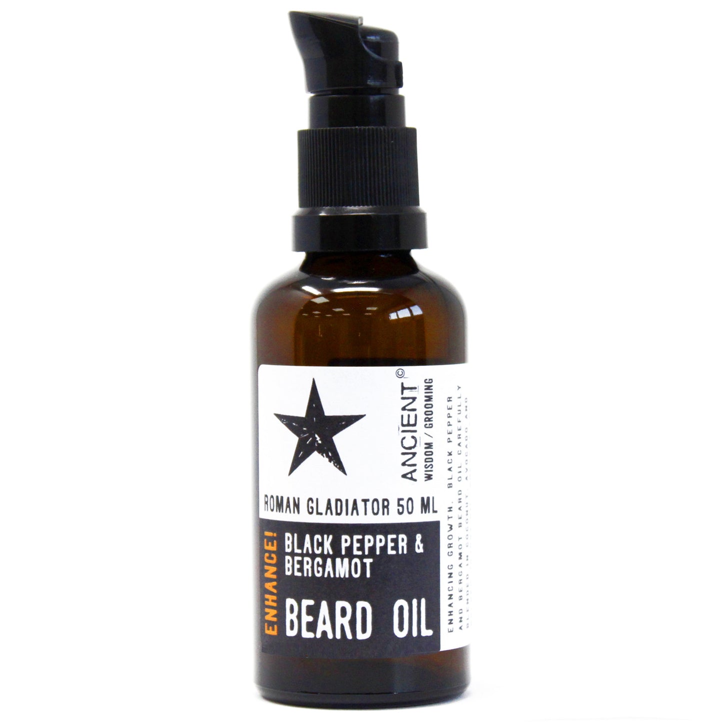 Roman Gladiator Beard Oil – 50ml | Black Pepper & Bergamot Essential Oils