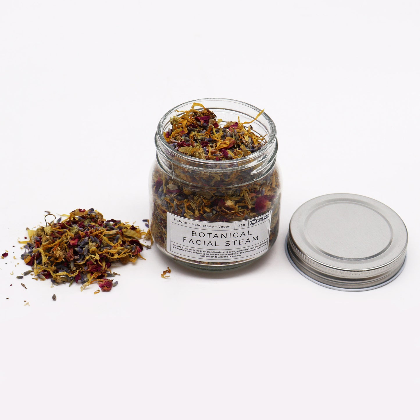 Botanical Facial Steam Blend – 250g | Lavender, Rose, Chamomile & Marigold Petals for Pore-Opening, Skin-Soothing & Aromatherapeutic Benefits