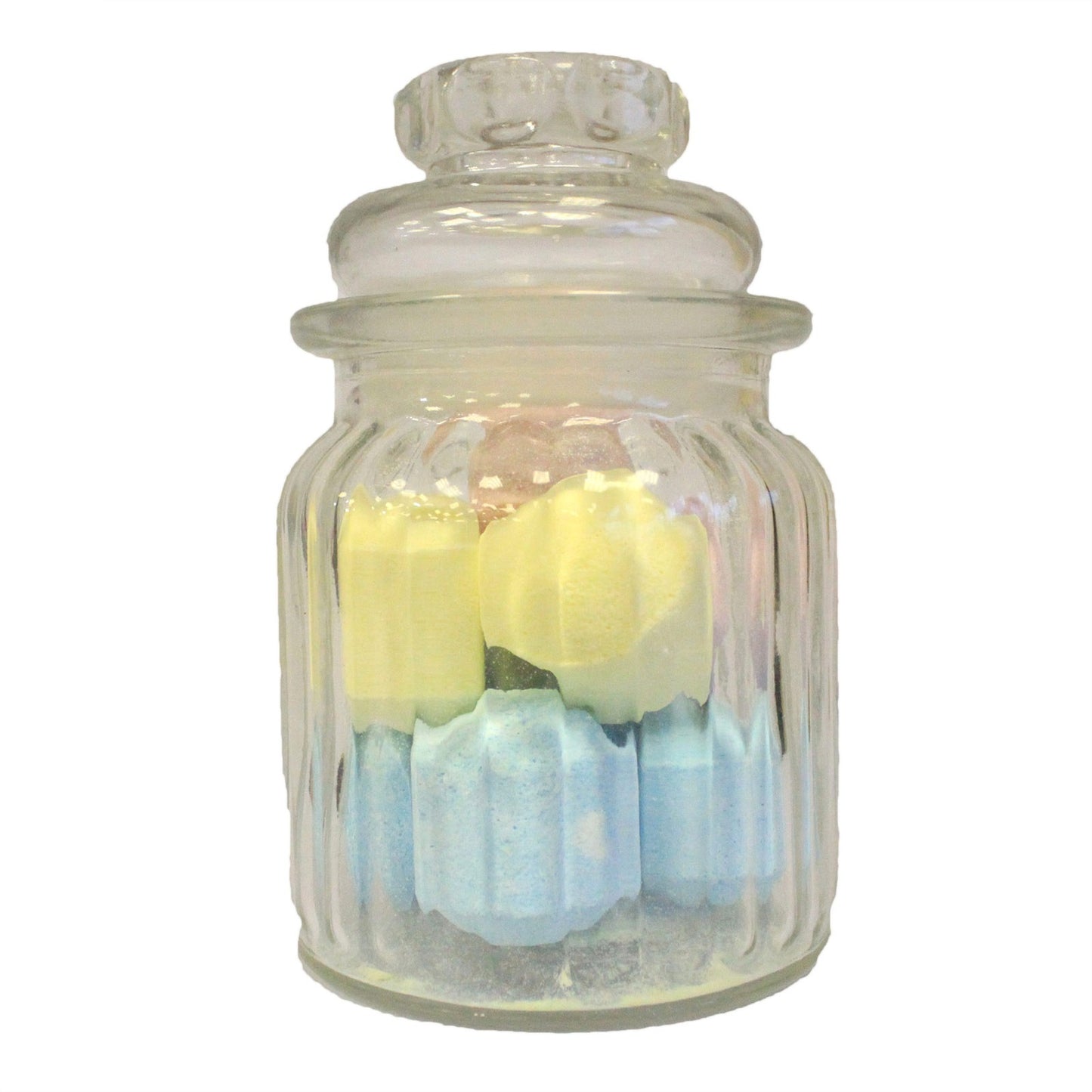 Vertically Ribbed Glass Jar with Glass Lid – Small | Complete All-Glass Look