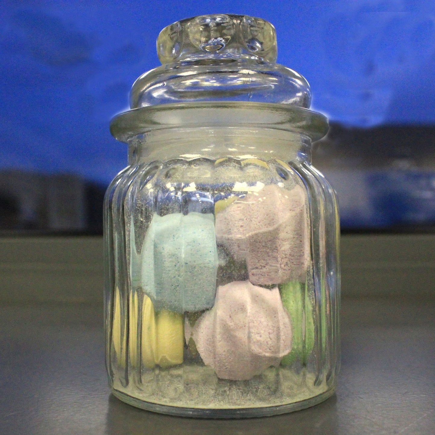 Vertically Ribbed Glass Jar with Glass Lid – Small | Complete All-Glass Look