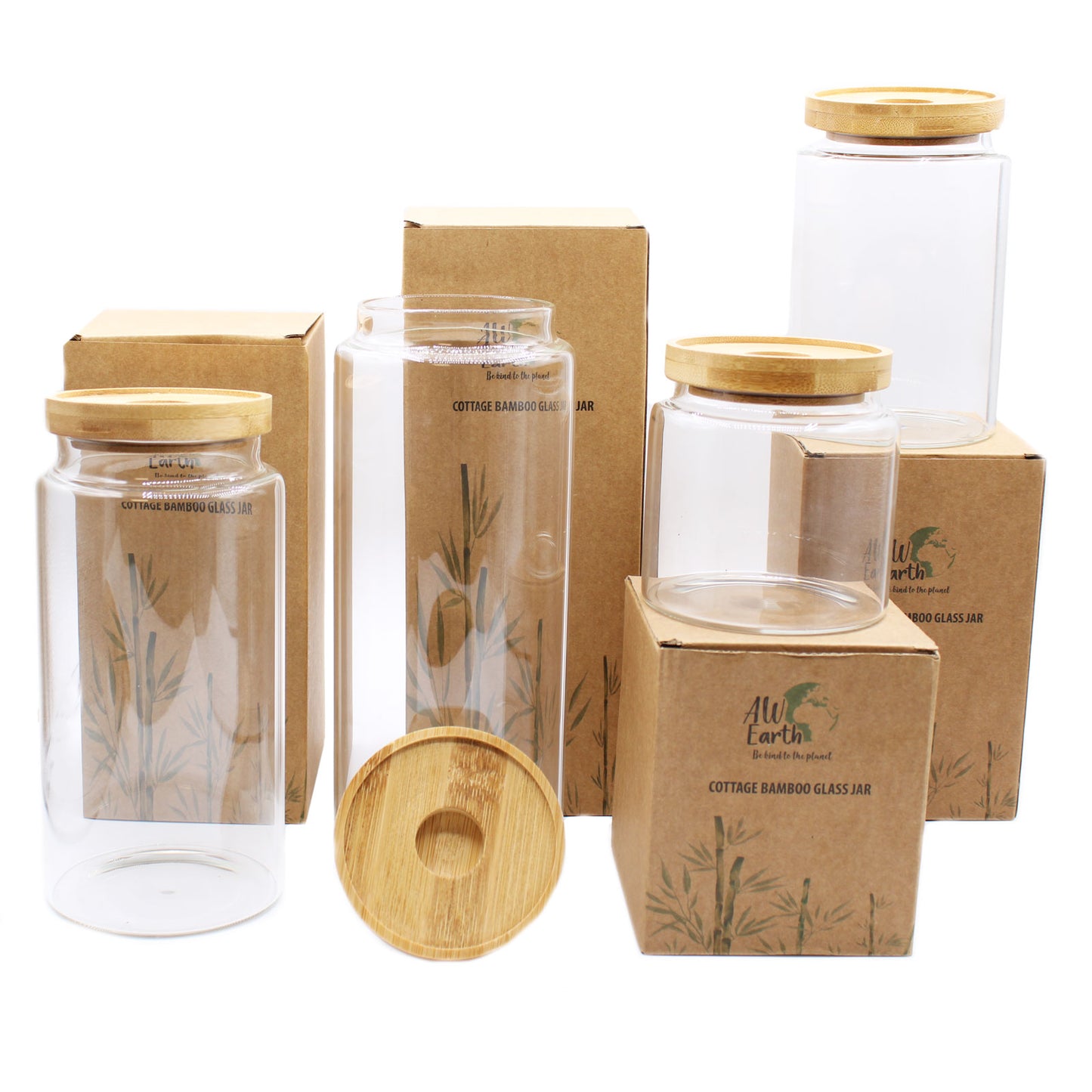 Cottage Bamboo Lid Glass Storage Jar – Extra Large | Borosilicate Glass & Eco-Friendly Lid