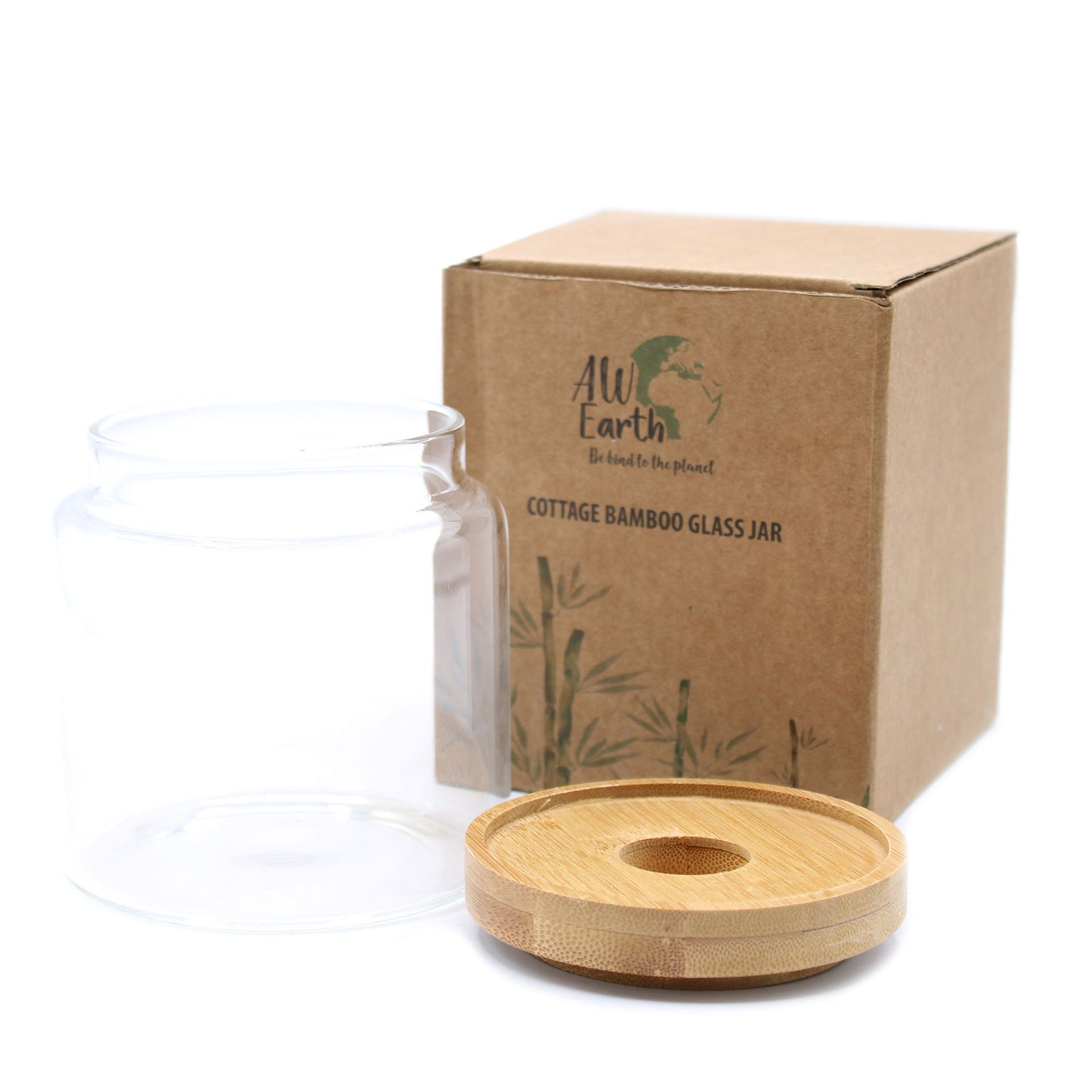 Cottage Bamboo Lid Glass Storage Jar – Small | Borosilicate Glass & Eco-Friendly Lid