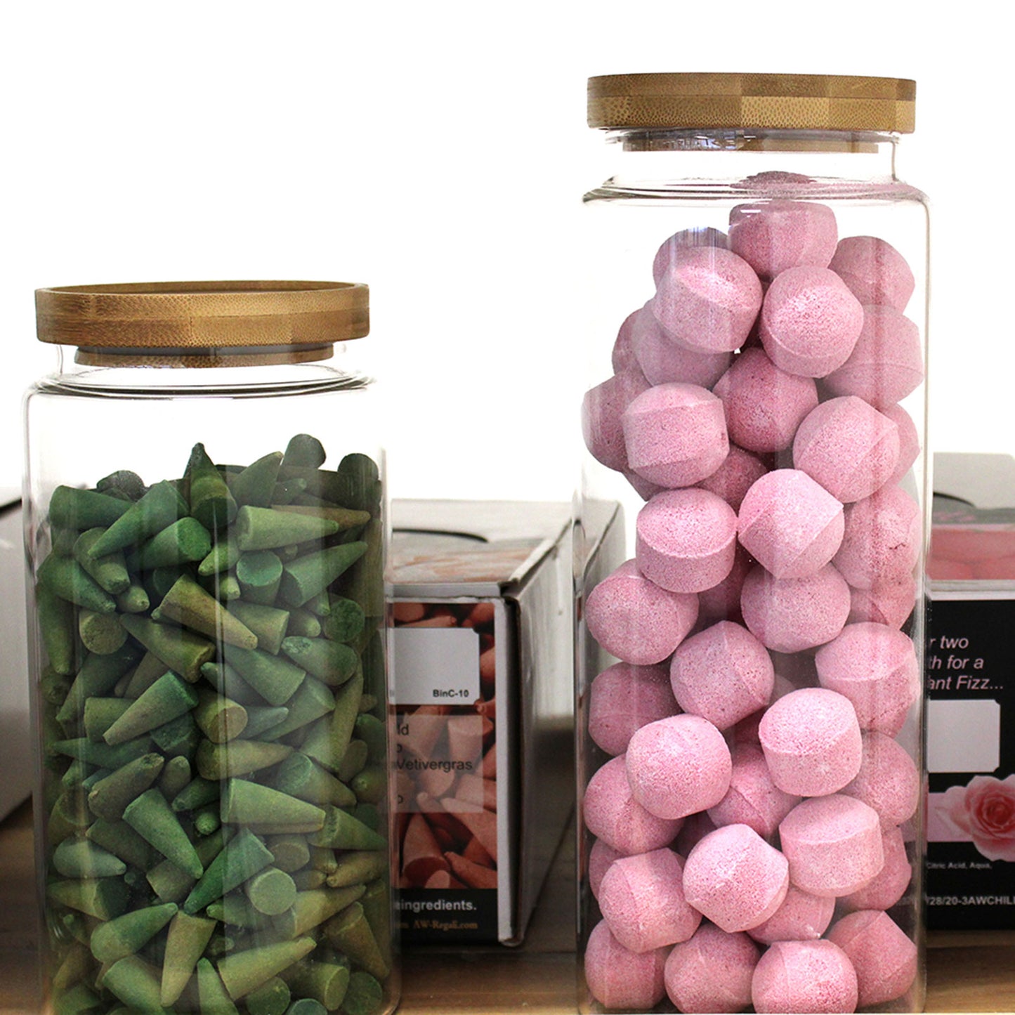 Cottage Bamboo Lid Glass Storage Jar – Large | Borosilicate Glass & Eco-Friendly Lid