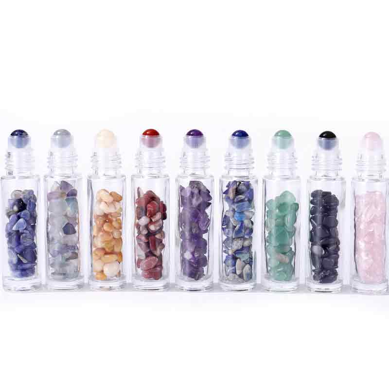 Gemstone Roller Bottle – Red Jasper | Wooden Cap
