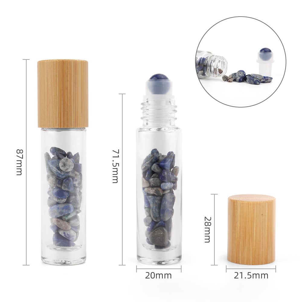 Gemstone Roller Bottle – Sodalite | Wooden Cap