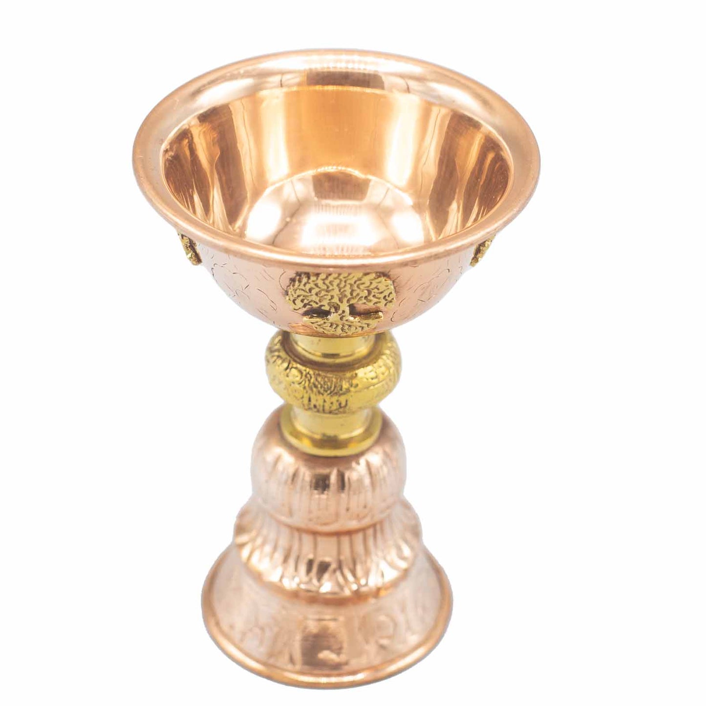 Copper-Tone Ritual Offering Goblet – Tree of Life Design | Vessel for Incense & Ritual Use