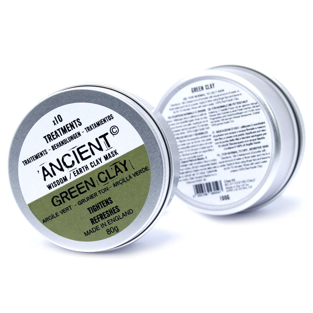Green Illite Clay Mask Powder – 80g | Pore Purifying & Balancing