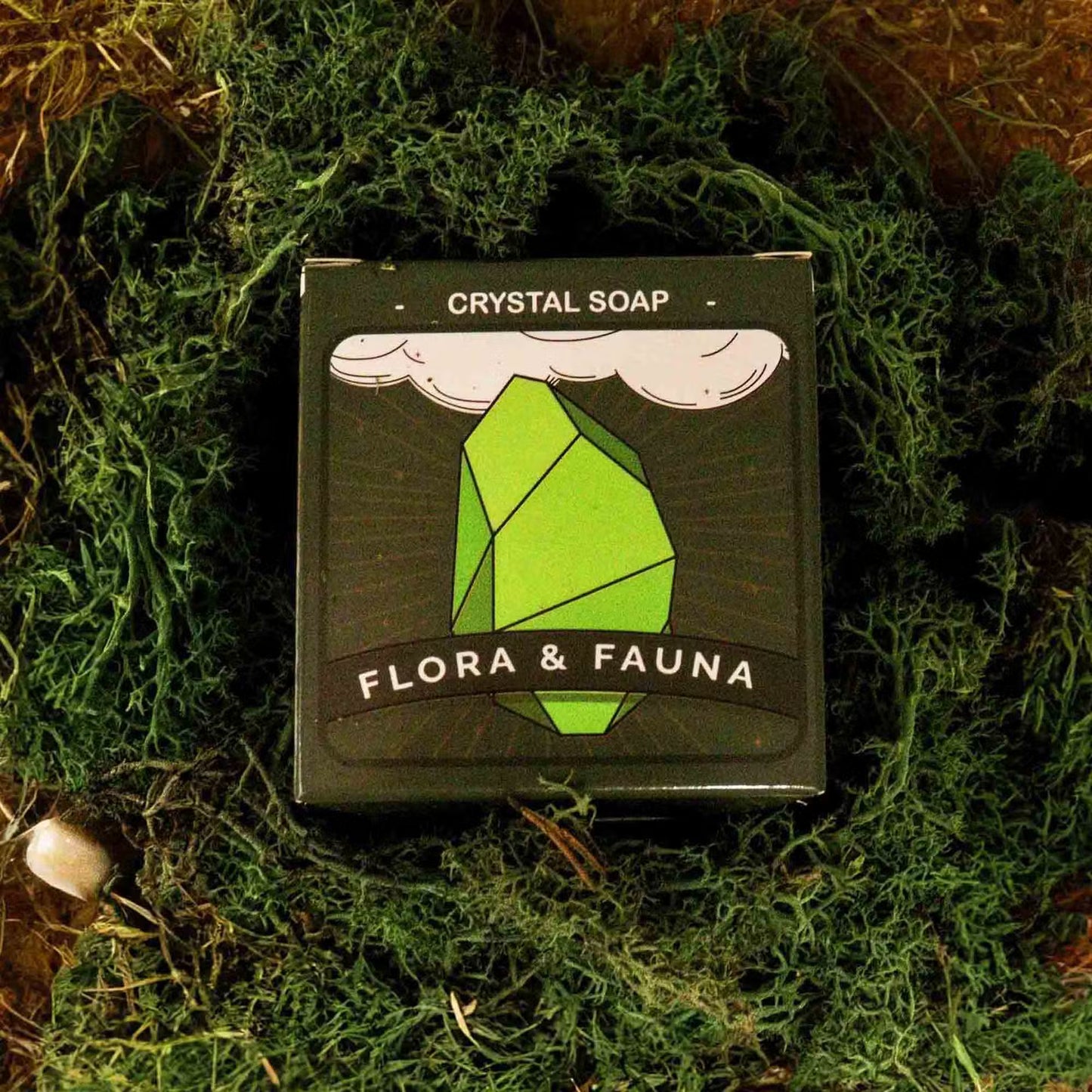 Crystal Earth Elemental Soap Bar – Flora & Fauna | Hidden Blood Stone, Green Aventurine or Tree Agate