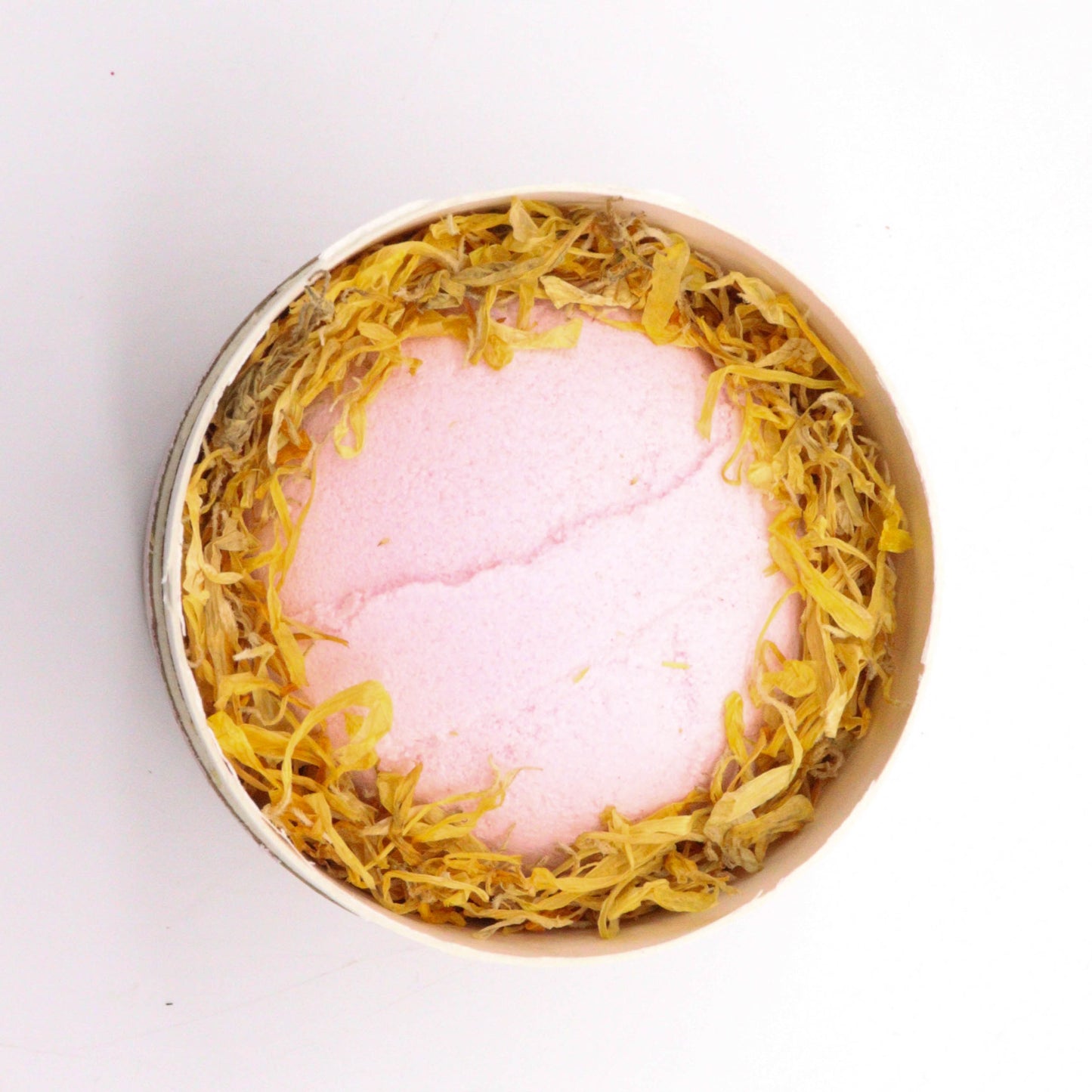 Blooming Pink Bliss Aromatherapy Bath Set – Bath Bomb, Himalayan Salt & Dried Flowers | Frankincense & Rose Essential Oils with Marigold Petals