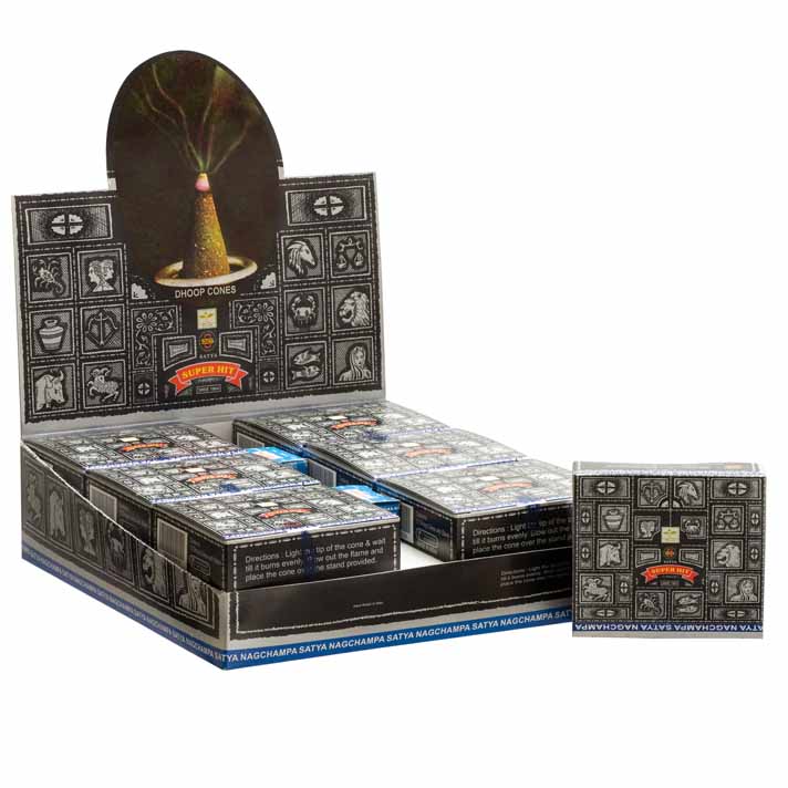 Satya Dhoop Cones – Super Hit | 12-Pack Handcrafted Incense for Rituals, Meditation & Relaxation