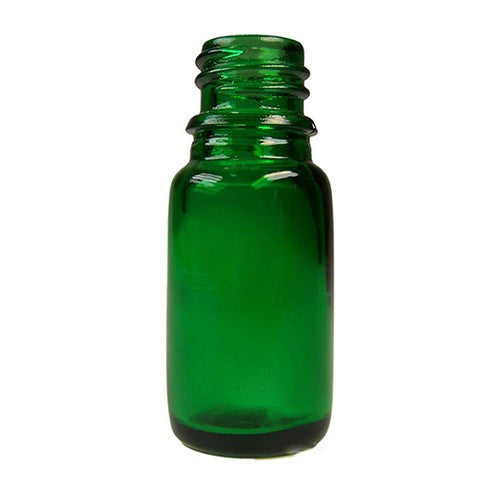 Green Glass Bottle (No Lid) – 10ml | UV Protection for Essential Oils
