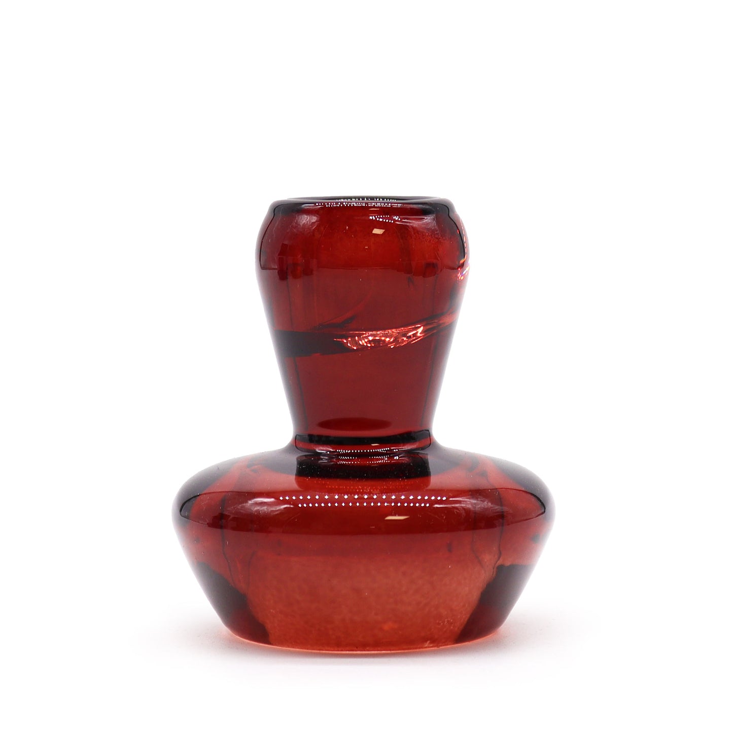 Mushroom Flip Pressed Glass Candle Holder – Vampire Red | Fits Dinner Candles & Tea Lights