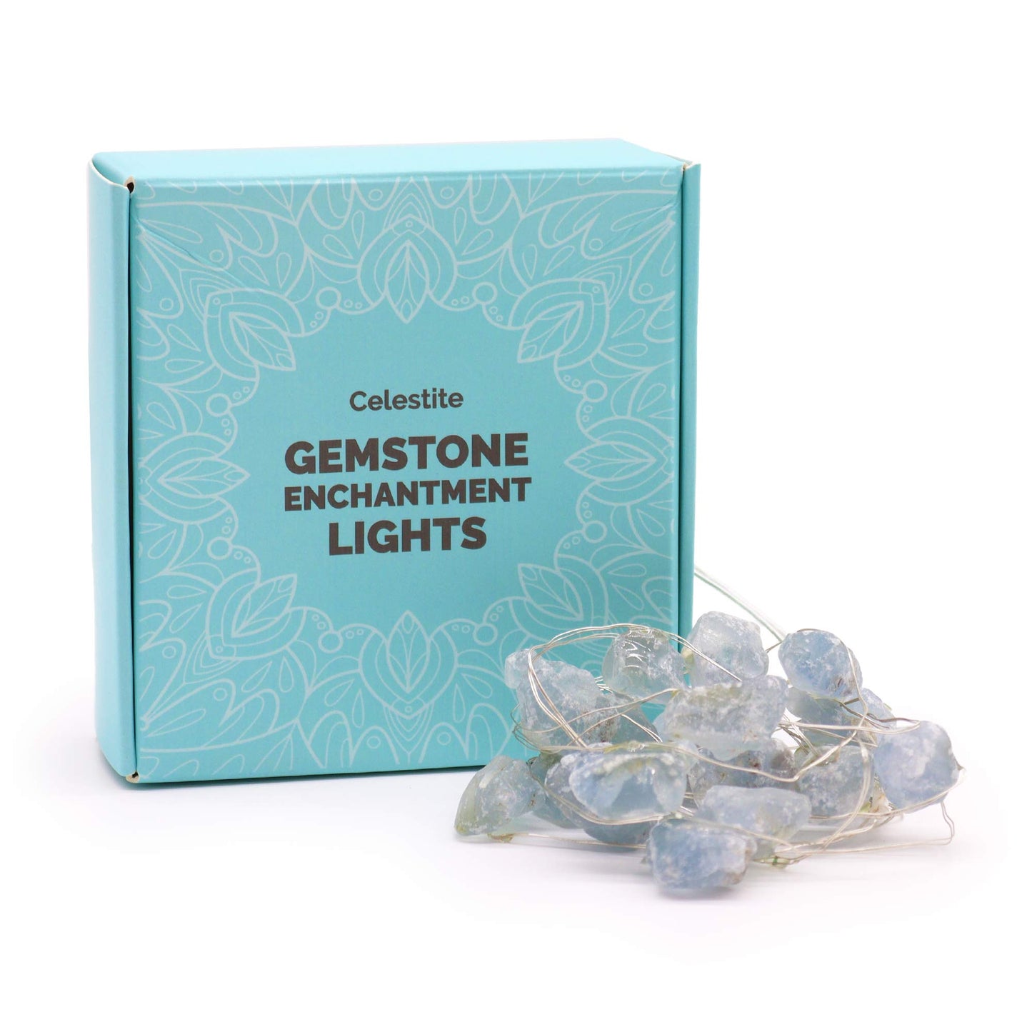 Gemstone Enchantment Lights – Celestite | USB Crystal String Lights