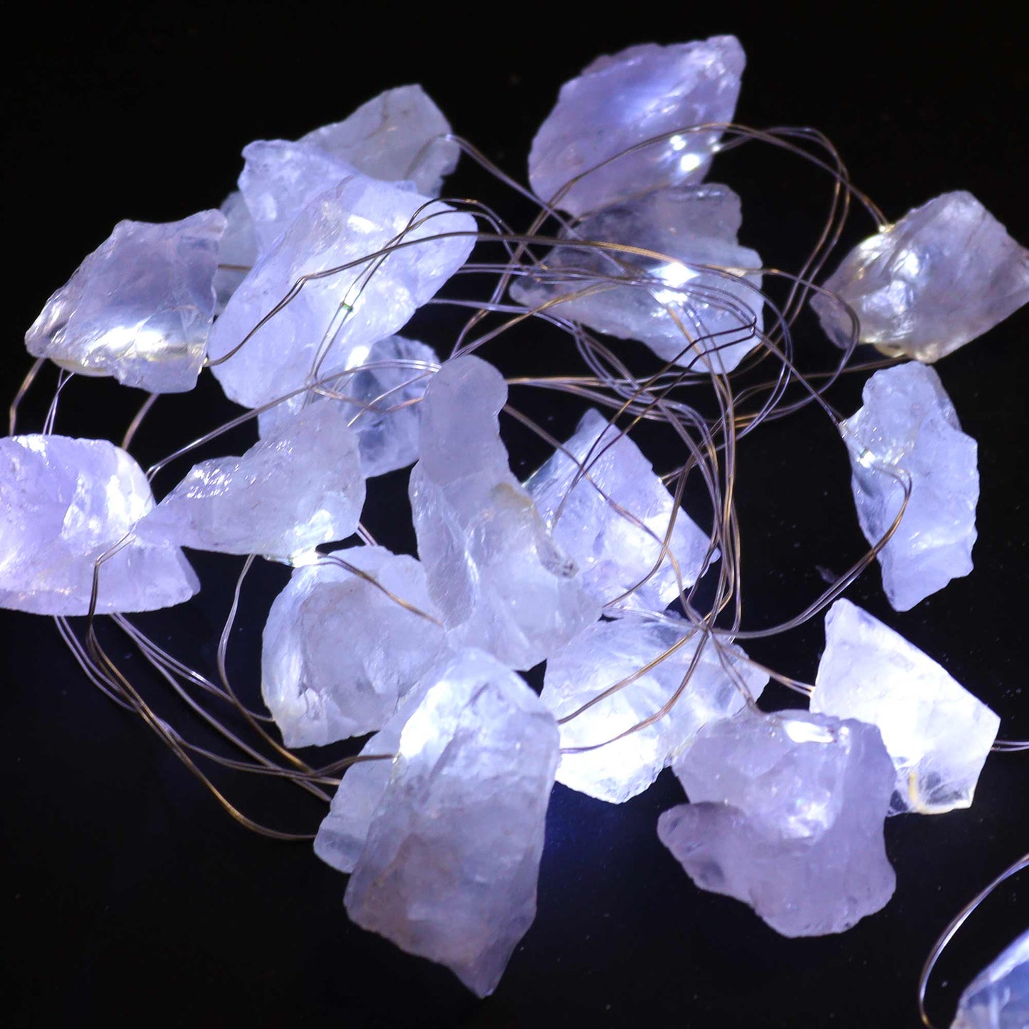 Gemstone Enchantment Lights – Clear Quartz | USB Crystal String Lights