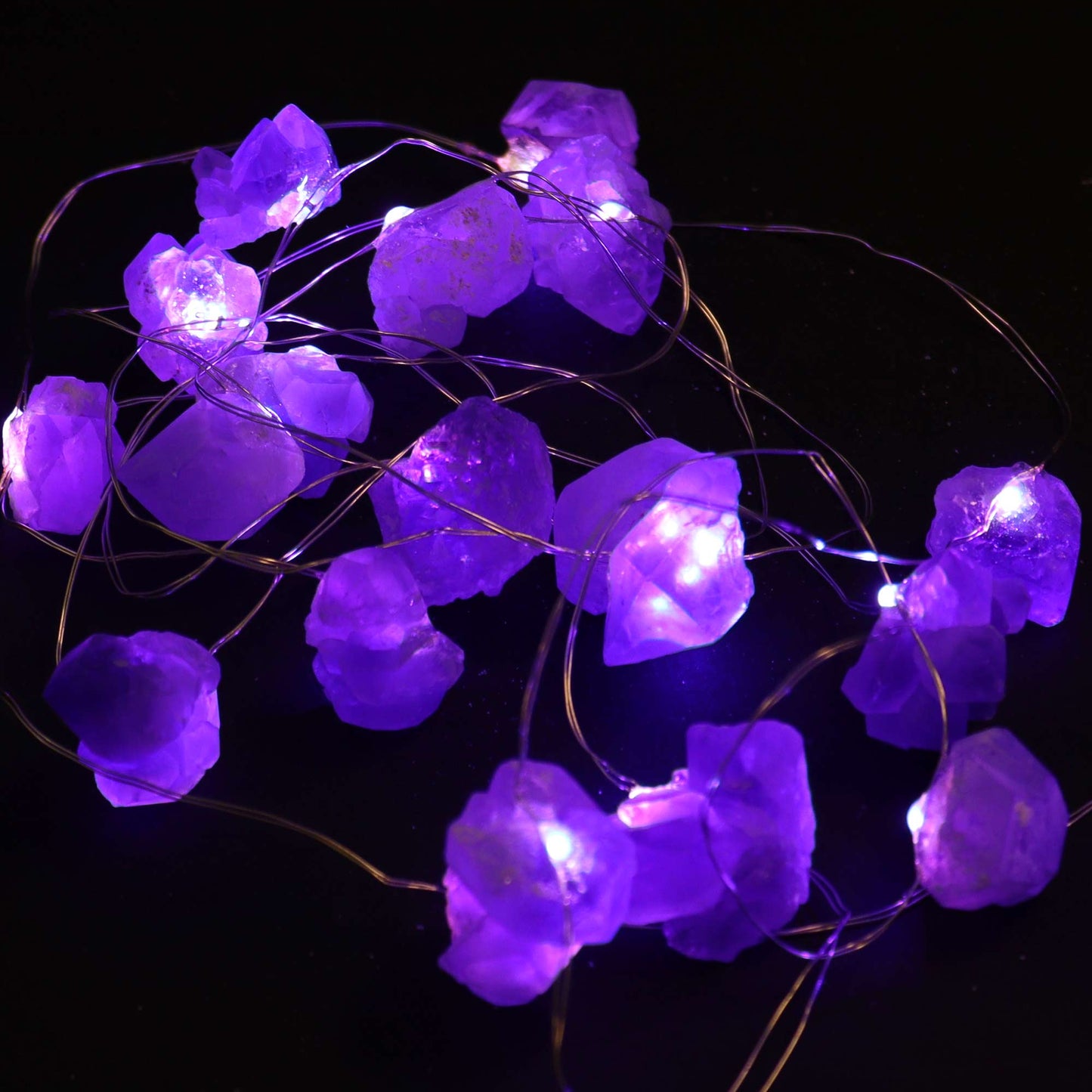 Gemstone Enchantment Lights – Amethyst | USB Crystal String Lights