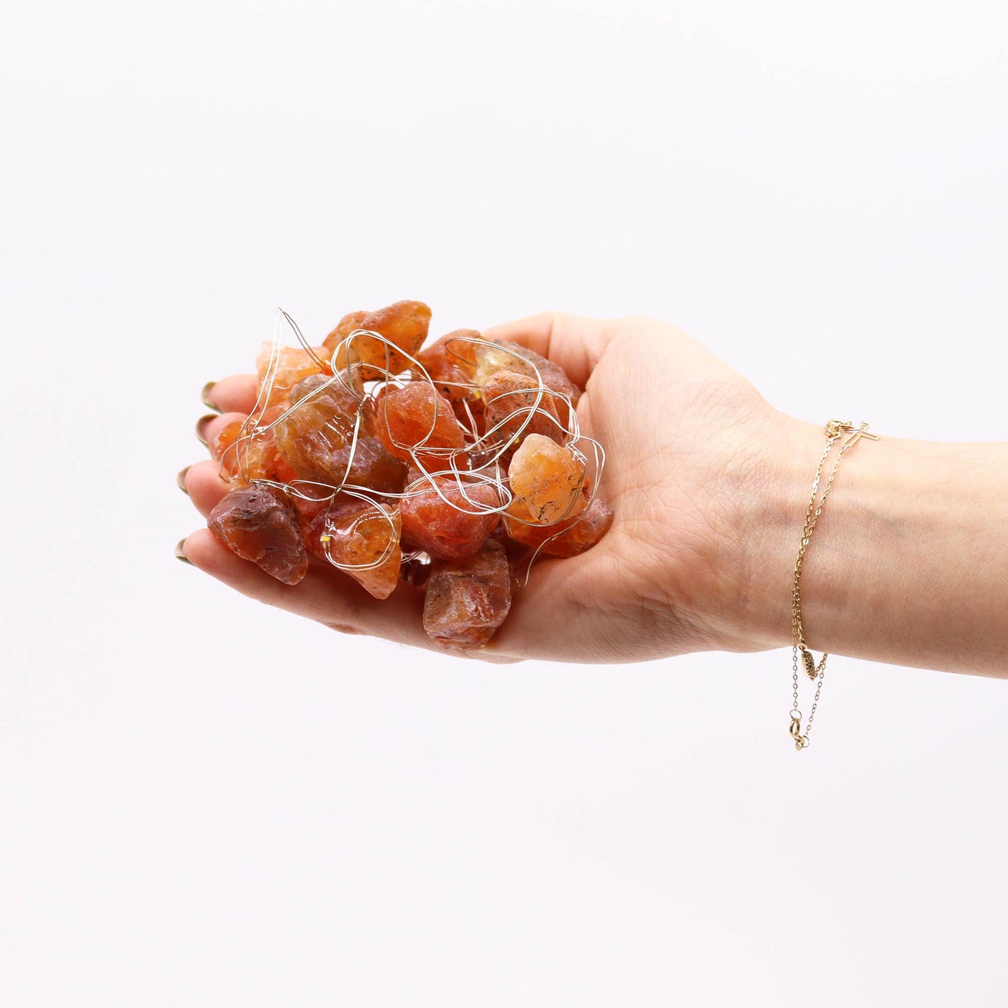 Gemstone Enchantment Lights – Orange Jade | USB Crystal String Lights