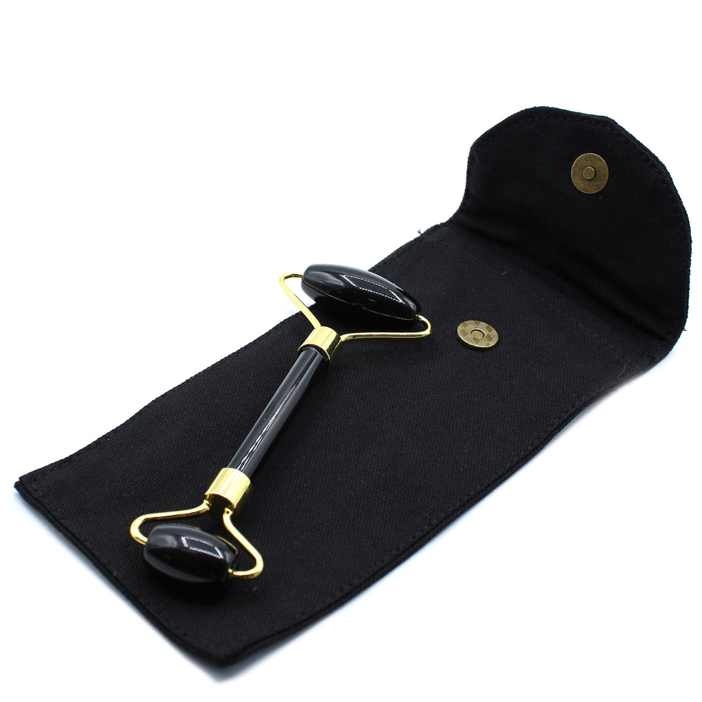 Gemstone Facial Roller – Black Obsidian | Enhance Circulation & Promote Skin Firmness