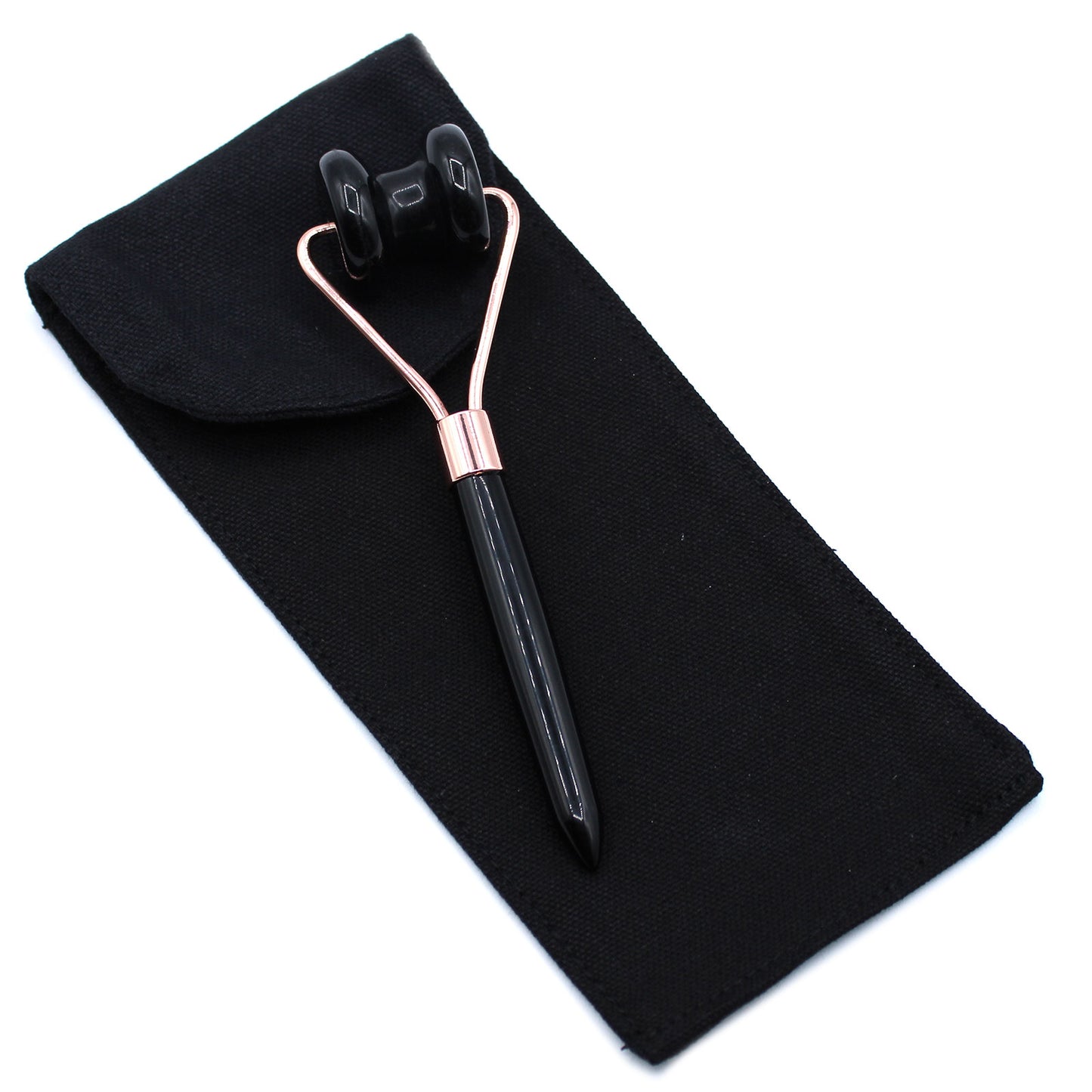 Jawline Gemstone Roller – Black Obsidian | Enhance Circulation & Promote Skin Firmness