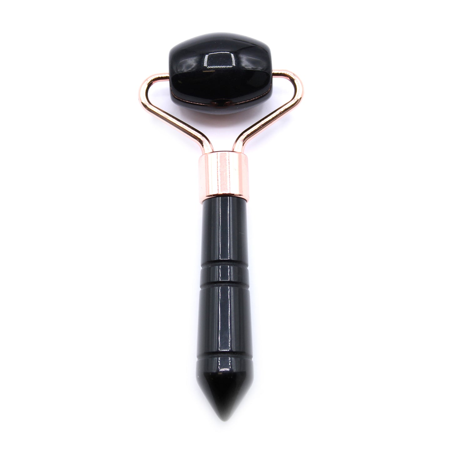 Mini Gemstone Facial Roller – Black Obsidian | Enhance Circulation & Promote Skin Firmness