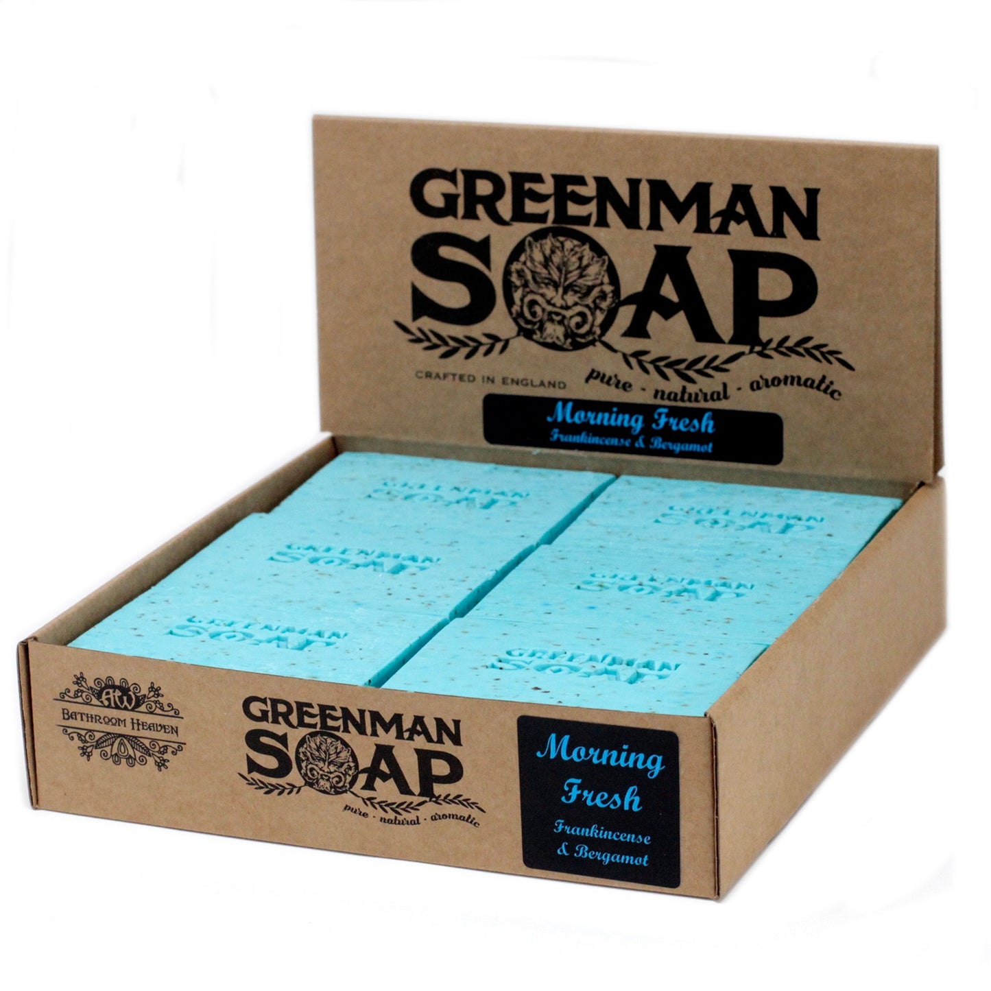 Greenman Soap Bar – Morning Fresh | Frankincense & Bergamot Essential Oils with Dried Mint