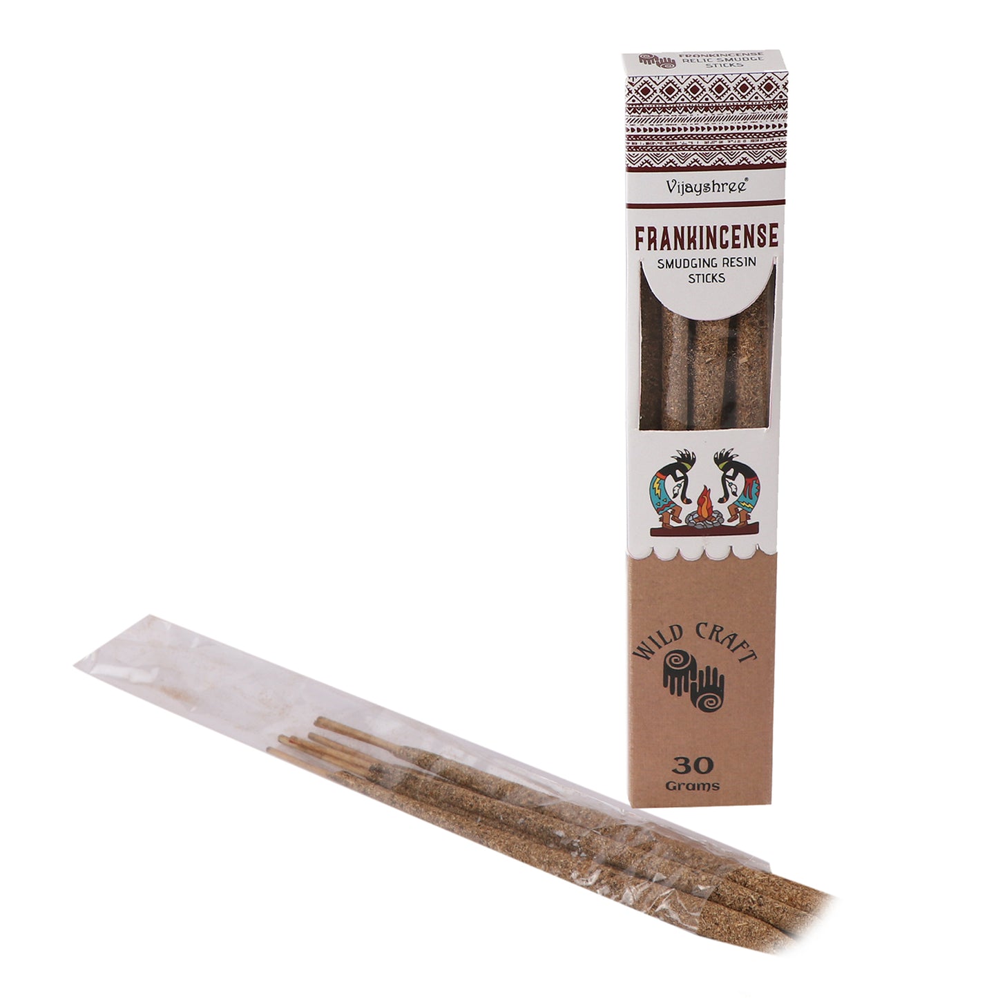 Vijayshree Wild Craft Smudging Resin Sticks – Frankincense (30g) | Natural Aromatic Incense for Ritual & Cleansing