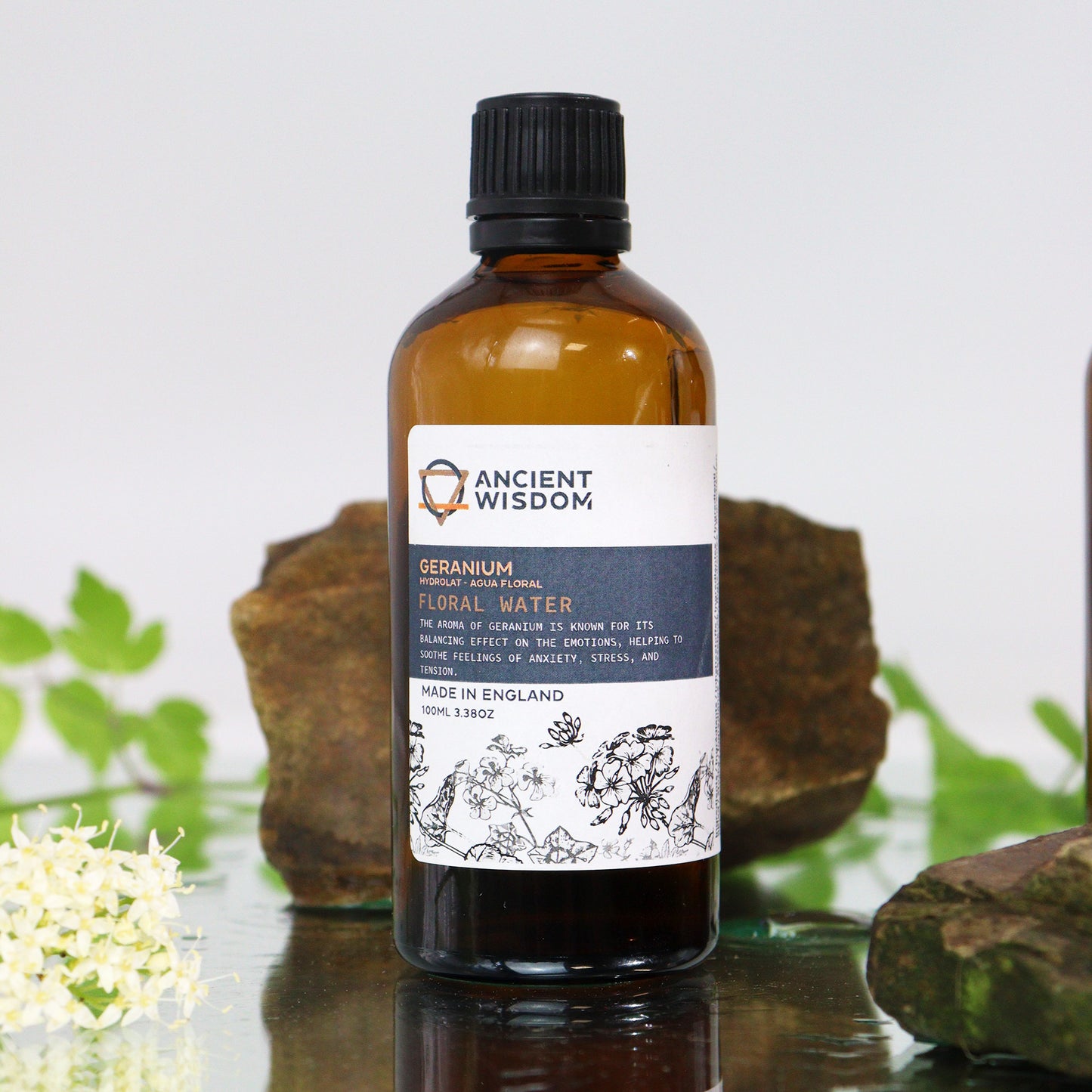 Geranium Hydrolat Floral Water – 100ml | Balancing Skin Toner & Uplifting Botanical Mist